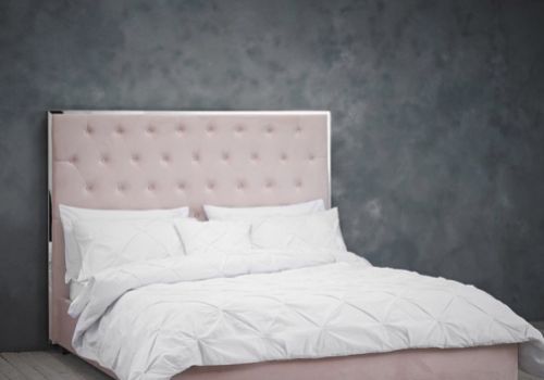 LPD Meribel 5ft Kingsize Pink Fabric Bed Frame