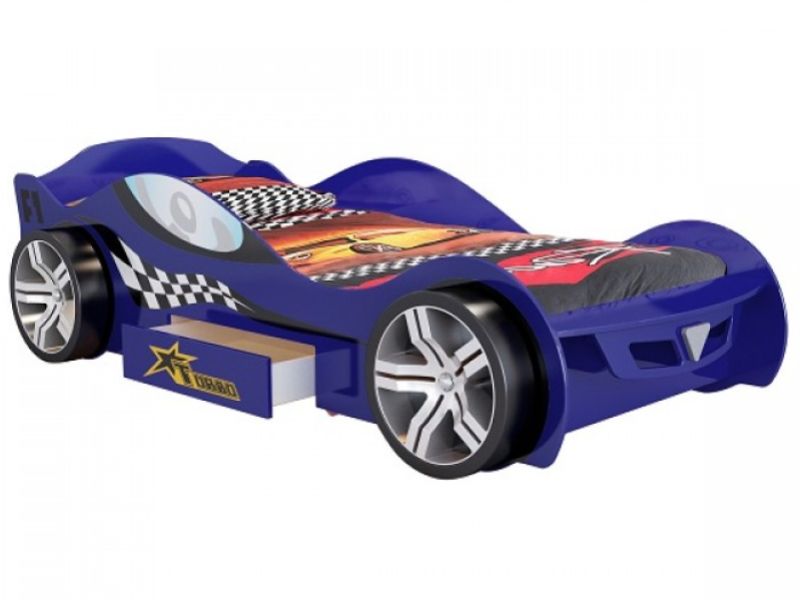 Joseph Turbo Racer Blue 3ft Single Car Bed Frame