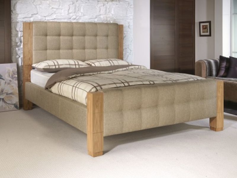 Limelight Saturn 4ft6 Double Oatmeal Fabric Bed Frame