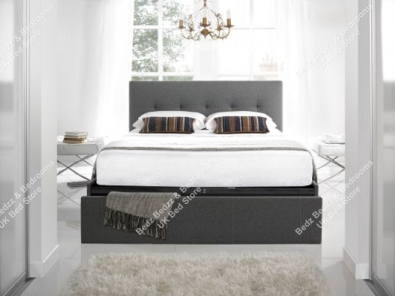 Kaydian Hexham 5ft Kingsize Grey Fabric Bed