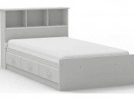 Flair Furnishings Matrix 3ft Single Grey Wooden Bed Frame With Drawers Thumbnail