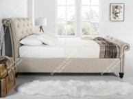 Kaydian Belford 6ft Super Kingsize Oatmeal Fabric Bed Thumbnail