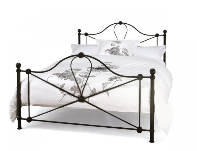 Serene Lyon 4ft6 Double Black Metal Bed Frame by Serene Furnishings