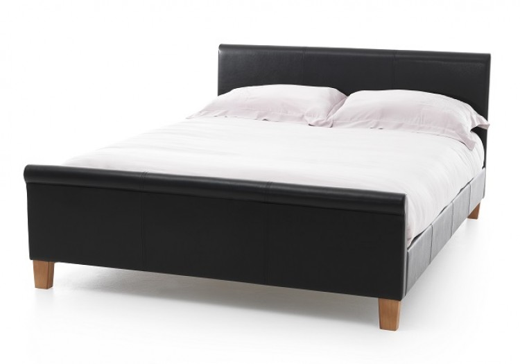 CHOICE on the Serene Savona 5ft kingsize black faux leather bed frame 750 x 525