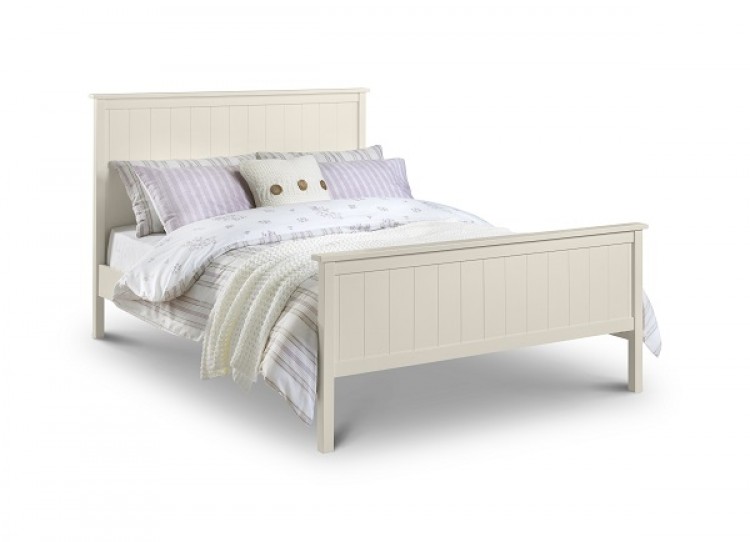White Wooden Bed Frame | Simple House Design Ideas