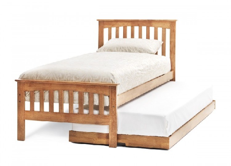 Serene Amelia 3ft Single Oak Wooden Guest Bed Frame by Serene Furnishings