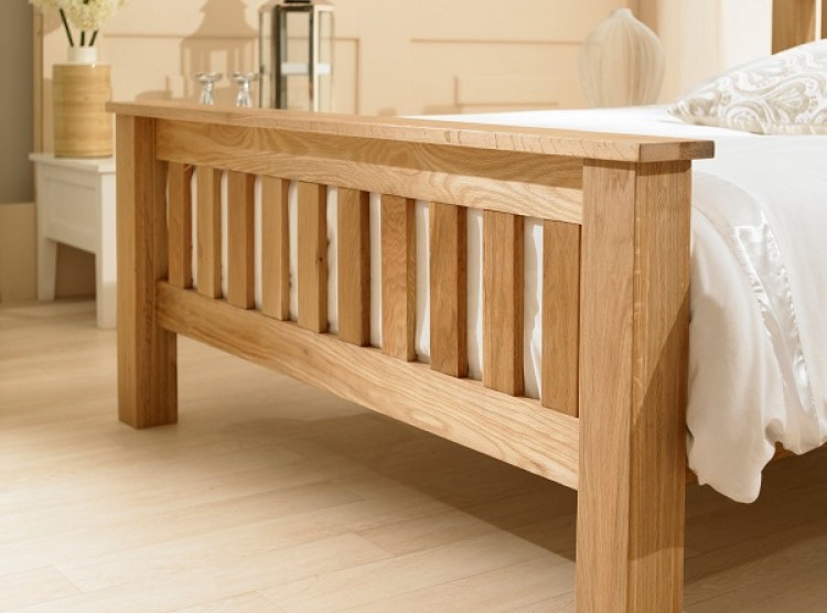5313 emporia richmond 4ft6 double solid oak bed frame