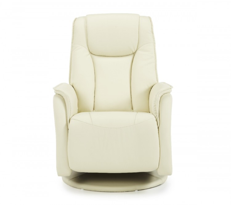 Serene Tonsberg Cream Faux Leather Recliner Chair by ...