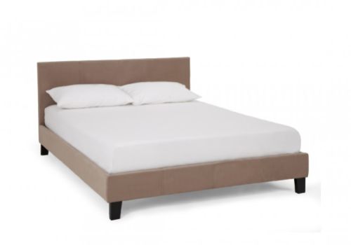 Serene Evelyn 6ft Super Kingsize Latte Fabric Bed Frame