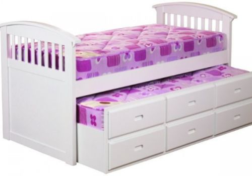 Sweet Dreams Ruby White Wooden Captains Bed