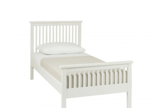 Bentley Designs Atlanta White 3ft Single High Foot End Bed Frame