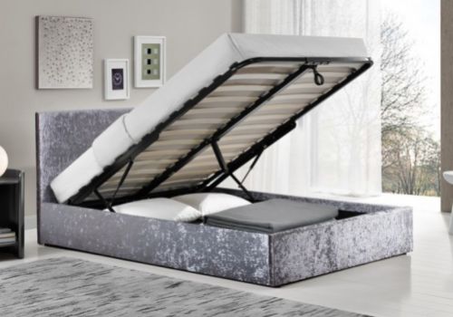 Birlea Berlin 4ft Small Double Steel Fabric Ottoman Bed
