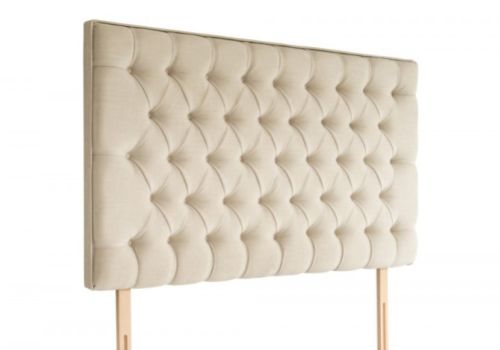 Rest Assured Florence 4ft6 Double Headboard In Sandstone Or Tan Fabric BUNDLE DEAL