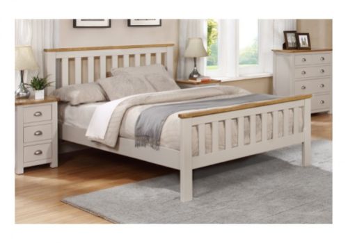 Sweet Dreams Cooper 3ft Single Grey And Oak Wooden Bed Frame