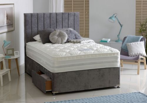 Dura Bed Oxford 1000 Pocket Sprung 6ft Super Kingsize Divan Bed with Memory Foam