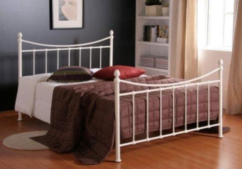 Time Living Alderley 4ft Small Double Ivory Metal Bed Frame