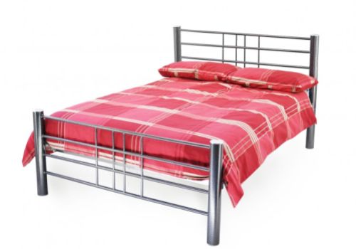 Metal Beds Cuba 4ft (120cm) Small Double Silver Bed Frame