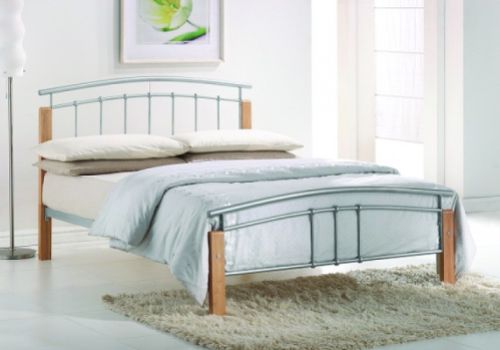 Time Living Tetras 5ft Kingsize Silver Metal Bed Frame