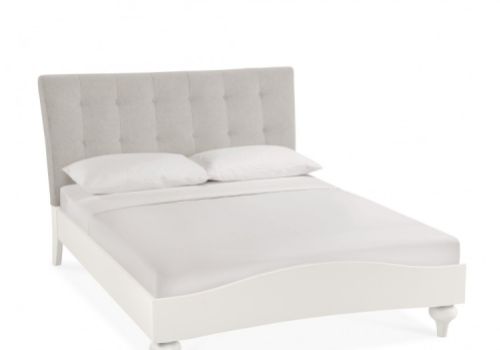 Bentley Designs Montreux Soft Grey And Vertical Stitch Upholstered 5ft Kingsize Bed Frame