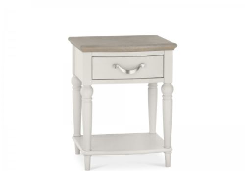 Bentley Designs Montreux Soft Grey And Grey Washed Oak 1 Drawer Bedside