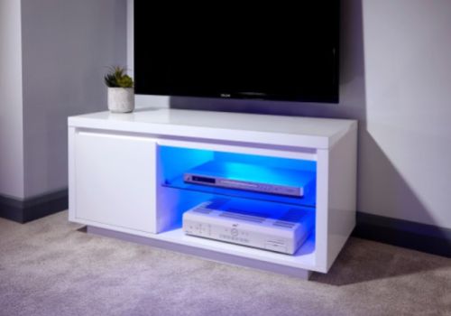 GFW Polar White Gloss LED TV Unit