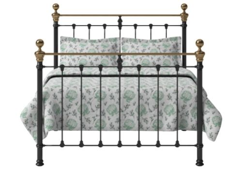 OBC Hamilton 4ft Small Double Satin Black Metal Bed Frame