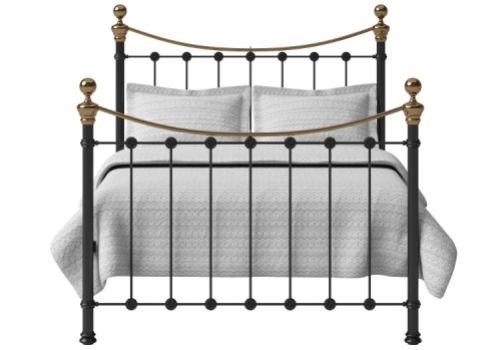 OBC Selkirk 4ft Small Double Satin Black Metal Bed Frame