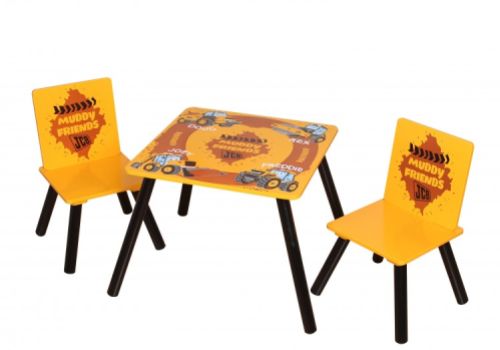 Kidsaw JCB Muddy Friends Table And Chairs