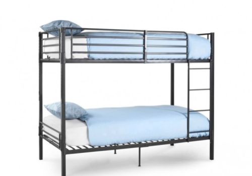 Metal Beds Grey Metal No Bolt Split Bunk Bed