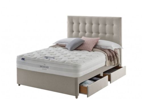 Silentnight Charm 4ft Small Double Miracoil And Memory Foam Divan Bed