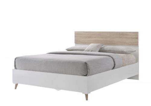 LPD Stockholm 5ft Kingsize Wooden Bed Frame In White And Oak