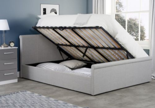 Birlea Stratus 5ft Kingsize Grey Fabric Side Lift Ottoman Bed Frame