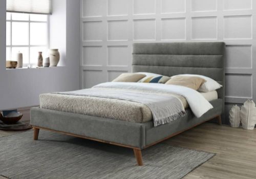 Time Living Mayfair 5ft Kingsize Light Grey Fabric Bed Frame