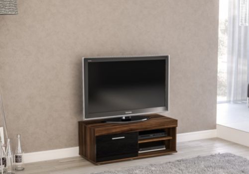 Birlea Edgeware Small TV Unit In Walnut And Black