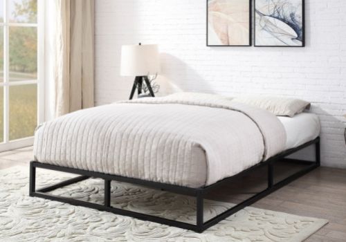 Sleep Design Amersham 4ft6 Double Black Metal Platform Bed Frame