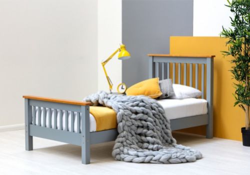 Sleep Design Pickmere 3ft Single Grey Wooden Bed Frame
