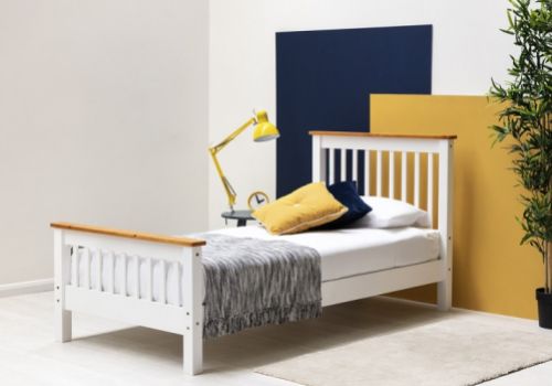Sleep Design Pickmere 3ft Single White Wooden Bed Frame