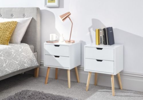 GFW Pair Of Nyborg Bedsides In White