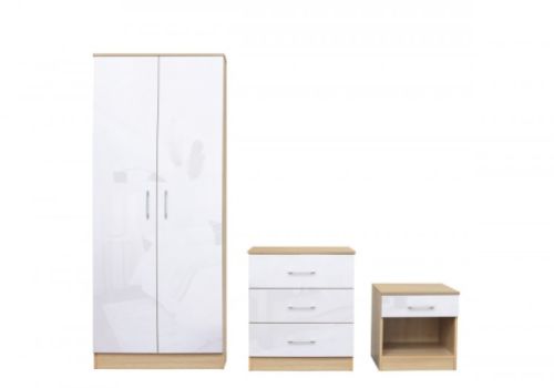 LPD Dakota Bedroom Furniture Set In White