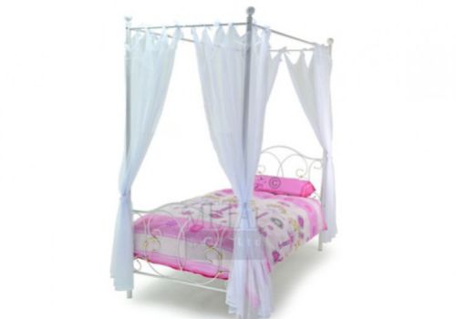 Metal Beds Ballet 3ft Single White Four Poster Metal Bed Frame