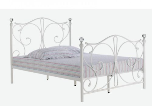 LPD Florence 4ft6 Double White Metal Bed Frame