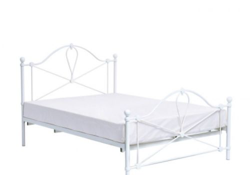 LPD Bronte 5ft Kingsize White Metal Bed Frame