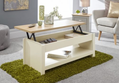 GFW Lancaster Lift Up Coffee Table in Cream