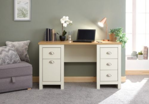 GFW Lancaster Study Desk / Dressing Table in Cream