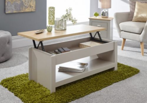 GFW Lancaster Lift Up Coffee Table in Grey