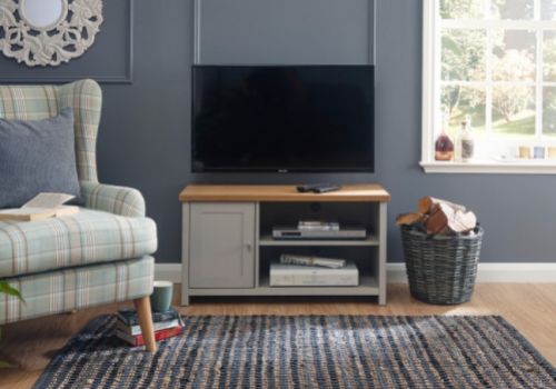 GFW Lancaster Small TV Cabinet in Grey