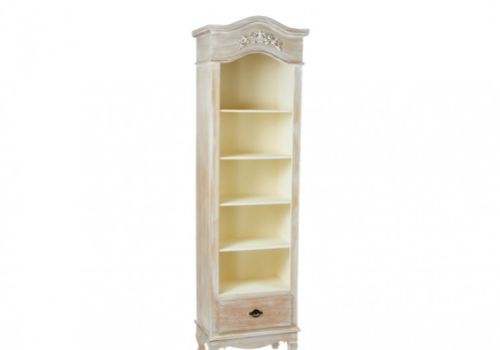 LPD Provence Weathered Oak Finish Display Bookcase