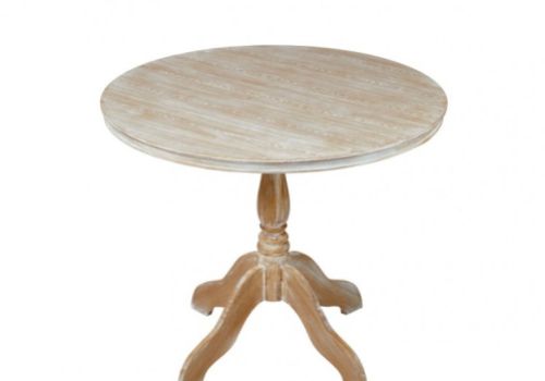 LPD Provence Weathered Oak Finish Round Dining Table
