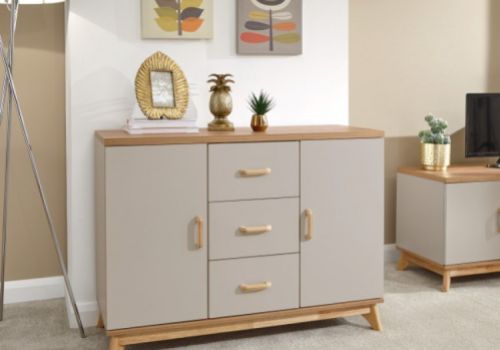 GFW Nordica Large Sideboard in Oak and Grey