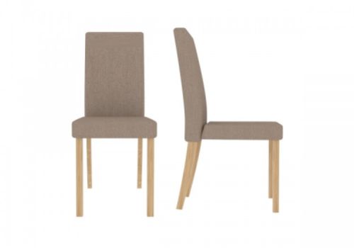 LPD Anna Pair Of Beige Fabric Dining Chairs